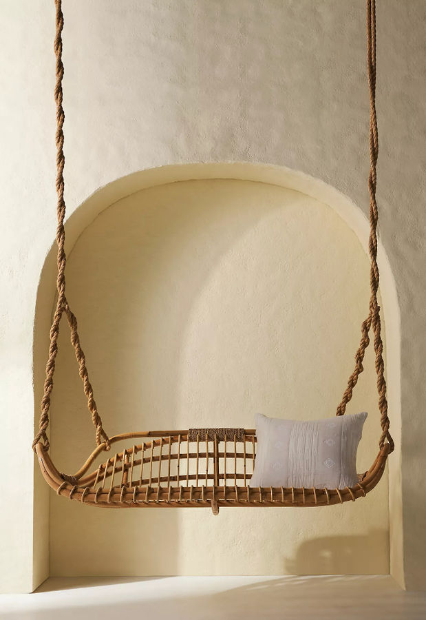 San Blas Rattan Hanging Bench added by Kristi Kautz