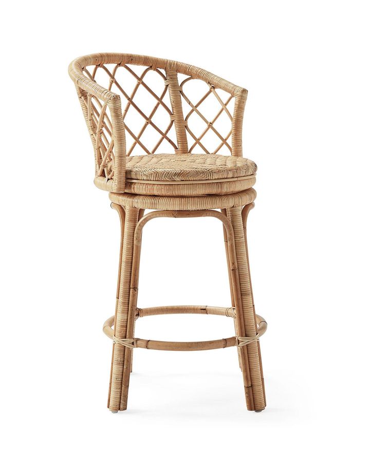 Avalon Rattan Swivel Bar & Counter Stool added by Jamie Stellato