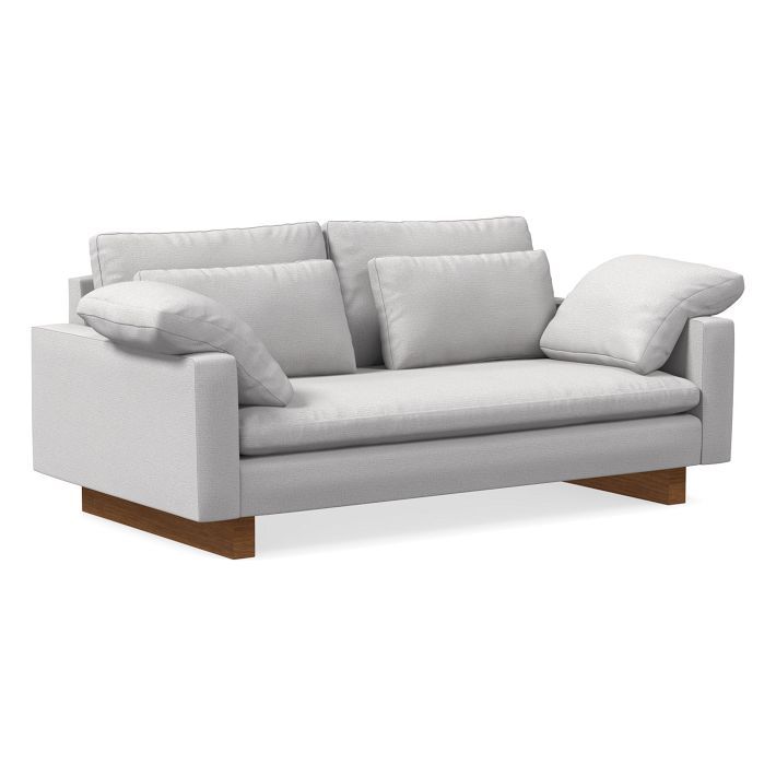 Harmony Sofa 76"w x 41"d x 35"h Bench Cushion, Frost Gray Performance Basektweave added by Kate Lynn Nemett