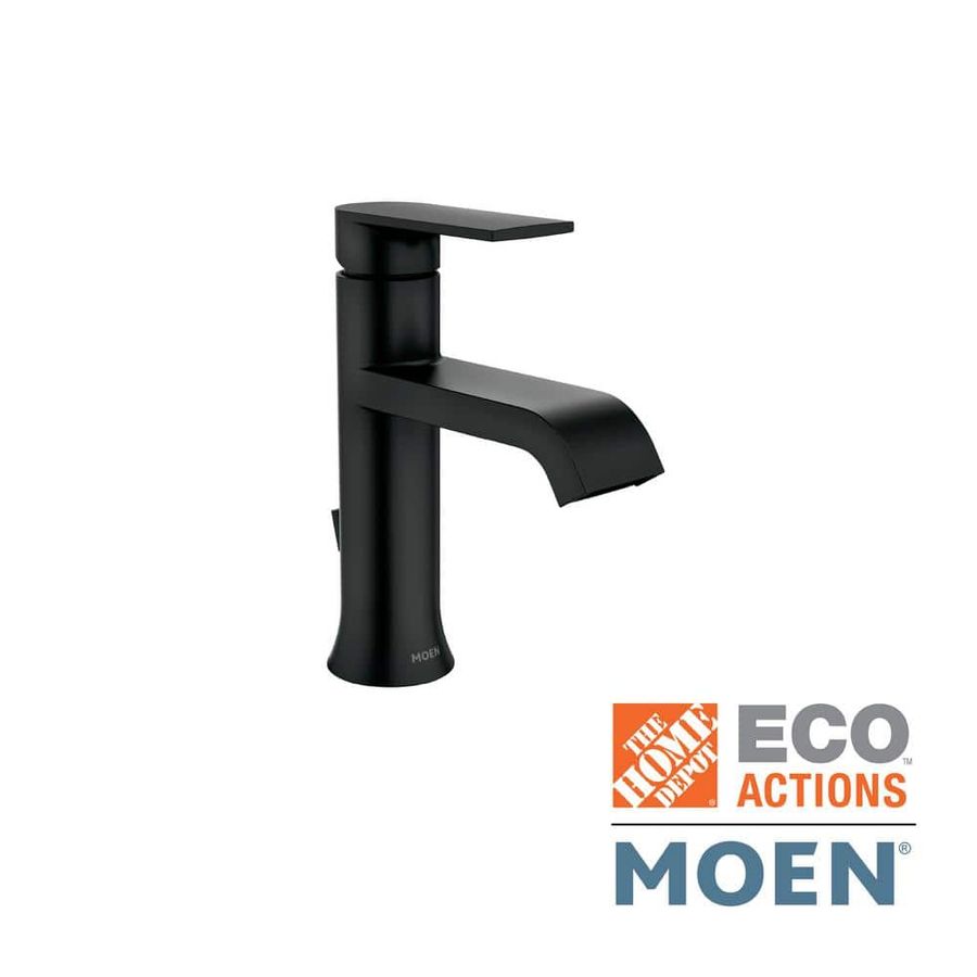 MOEN Genta Single Hole Single-Handle Bathroom Faucet in Matte Black 84760BL - The Home Depot added by Amy Marcy