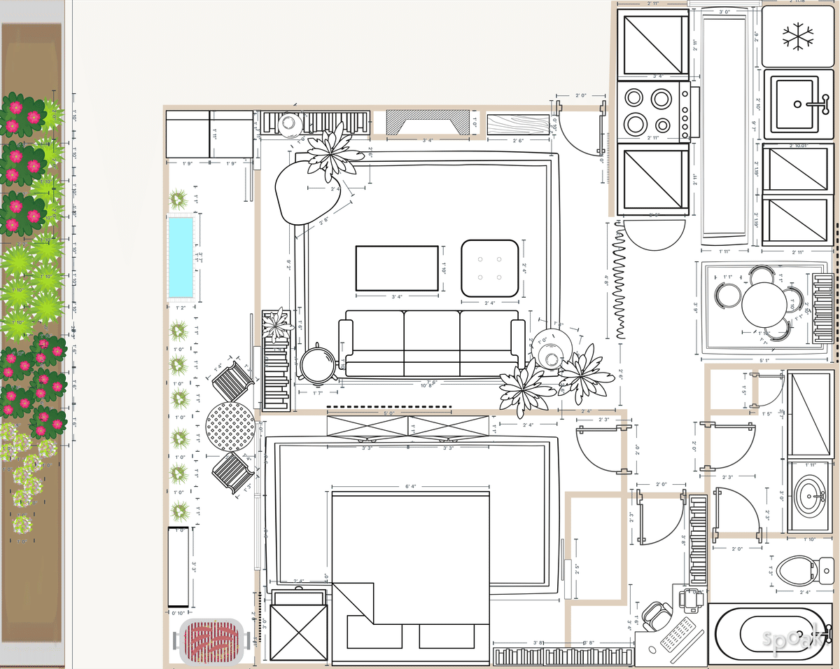 View of Multi story apartment layouts and floor plan ideas.