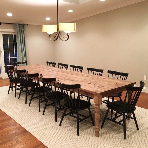 Extra Large Farmhouse Table Long Farm Table Custom Wood - Etsy added by Heather Hamel