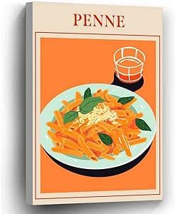 HAENJA 8x10 Penne Alla Vodka Italian Pasta Poster Art Family Bedroom Office Decor Children Room Poster Photo Paper Print Unframed 20x25cm added by Dogwood Home Design