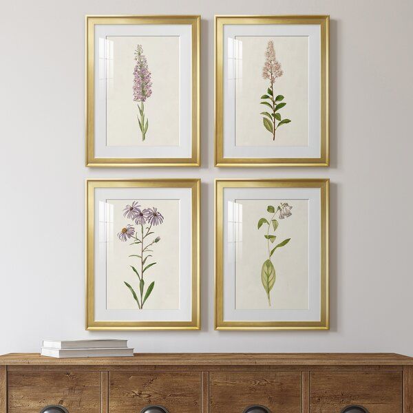 Mauve Garden Flowers I - 4 Piece Picture Frame Painting Set added by Spoak Member