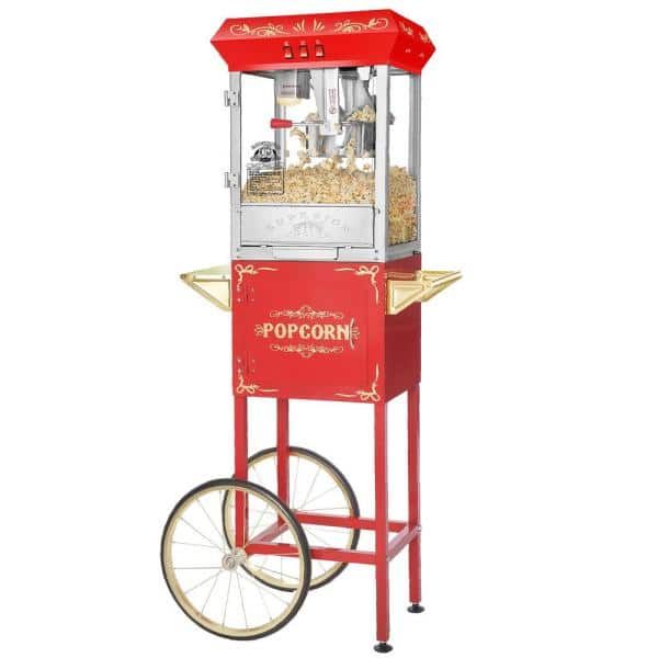 Red Carnival Popcorn Popper Machine with Cart added by Emily Cheslock