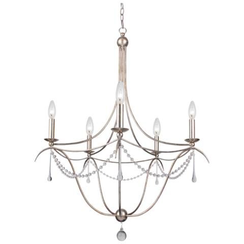 Crystorama Metro 27 1/2" Wide 5-Light Antique Silver Chandelier - #39Y89 | Lamps Plus added by rebecca castro