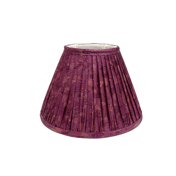10" Silk Sari Lampshade - Aubergine Floral added by Annie Ehrmann