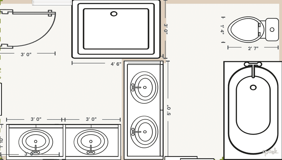 Bathroom Plan designed by Madison Mitchell