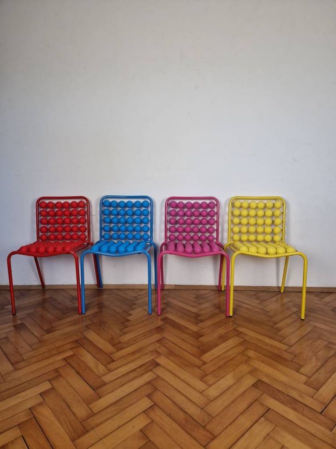 Vintage Children's Chairs / Antique Pop Art Chairs / Space Age Chair / Plastic Balls / Mid-century Modern / Colorful Chairs / 1980 - Etsy added by Jenn Sherman
