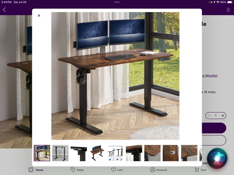 Standing desk added by Jessica Arnold