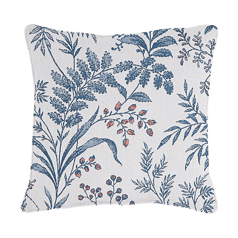 Marielle Sapphire Sunbrella Outdoor Pillow - 12" x 20" - Ballard Designs added by Maggie Norman