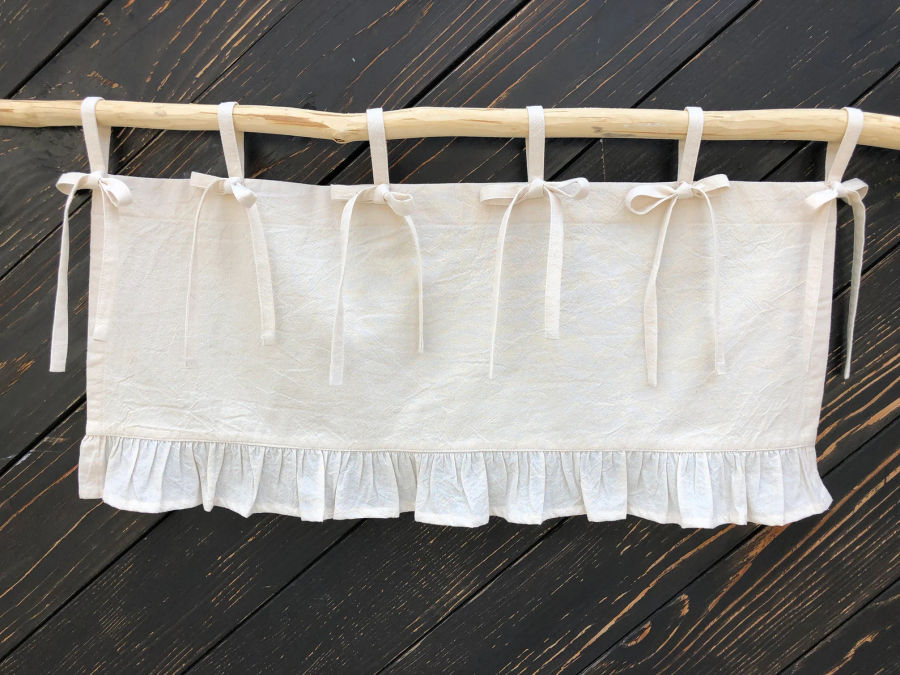 French Country Curtains Cottage Kitchen Ruffle Valance Simple - Etsy added by Daniela Araya