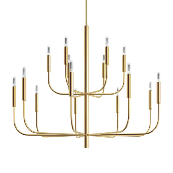 Tedder 15 Light Metal Dimmable Tiered Chandelier added by Kate McKay Designs