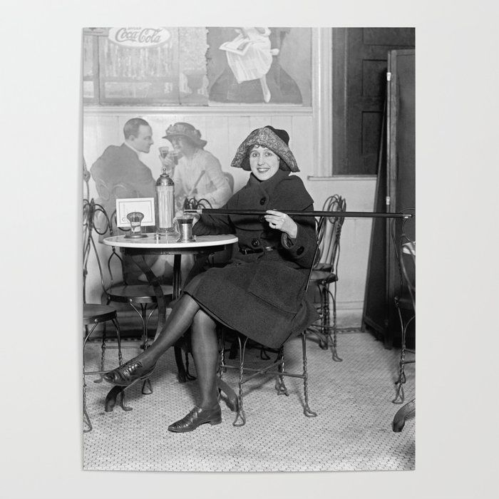 Lady with a Hidden Flask, 1922. Vintage Photo Poster by History Photo 30 x 40 added by Christina Miller