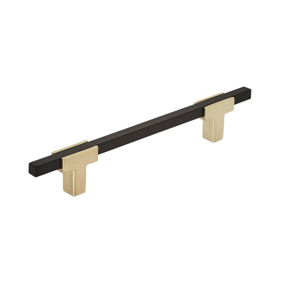 Amerock Urbanite 5-1/16 in (128 mm) Brushed Gold/Matte Black Drawer Pull BP778128BGLMB - The Home Depot added by Marisa Bettencourt