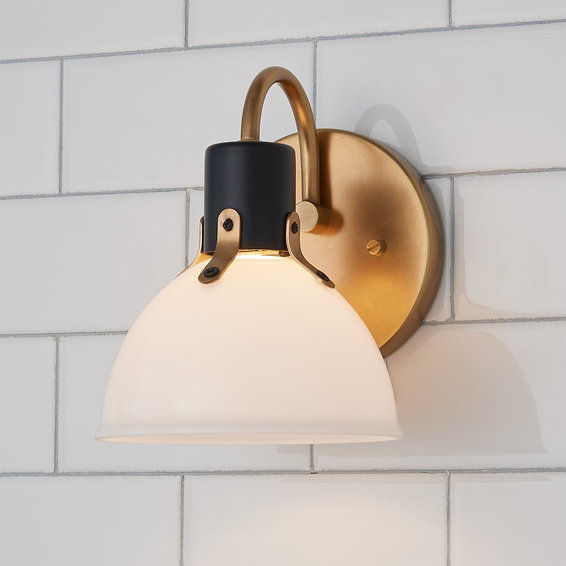 Vienna White Glass Bath Sconce added by Stacia Fridley