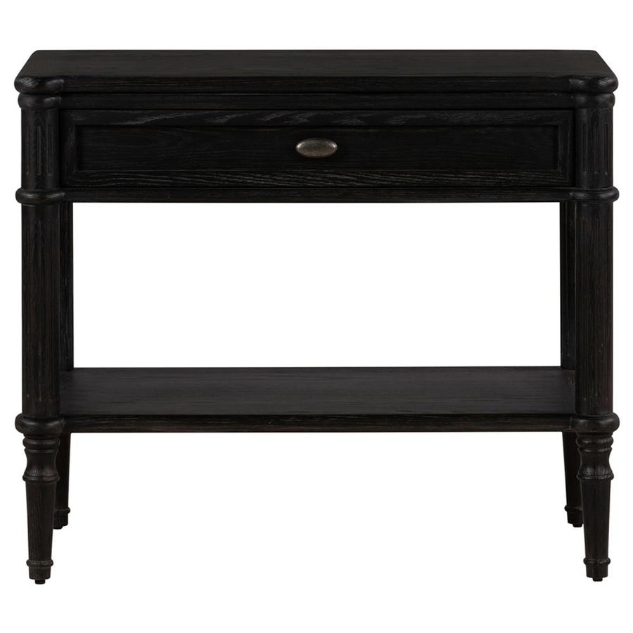 Tacorey Rustic Lodge Black Solid Oak Wood 1 Drawer Nightstand added by Lauren April