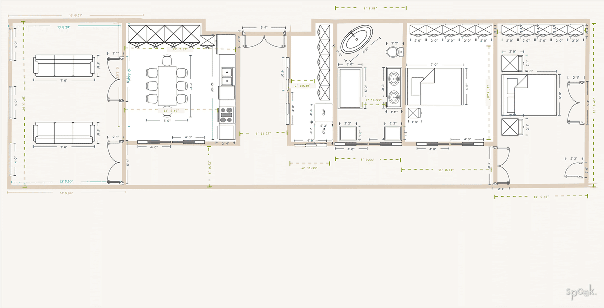 Multi story apartment layouts and floor plan ideas.