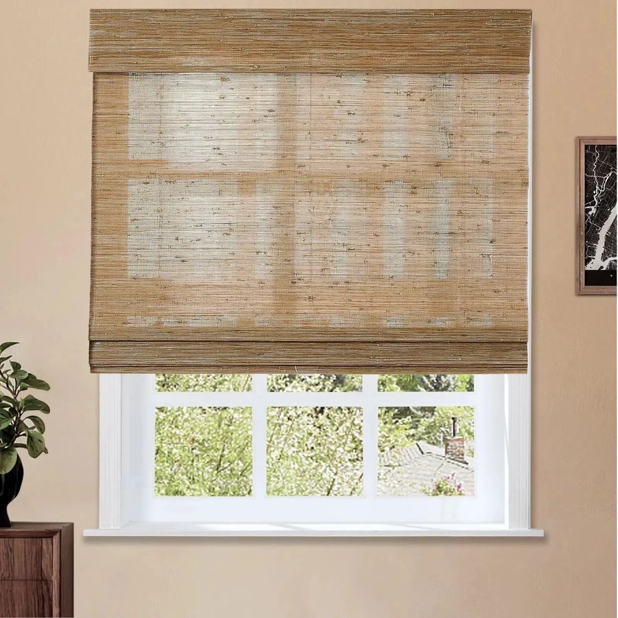 Natural Jute Bamboo Woven Shade - Bark added by Lauren Thorp
