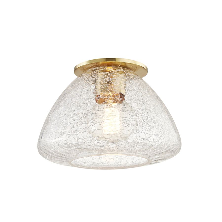 Maya 1-Light Flush Mount in Aged Brass added by Katherine Pavelich