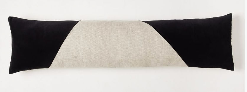 Cotton Linen & Velvet Corners Oversized Lumbar Pillow Cover added by Spoak Member
