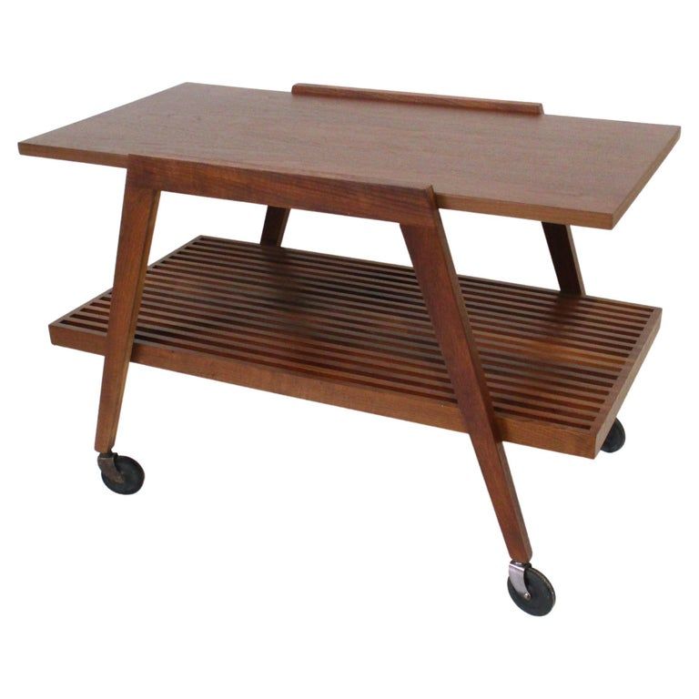 Walnut Bar Cart in the Manner of George Nelson added by Sarah Kaiser