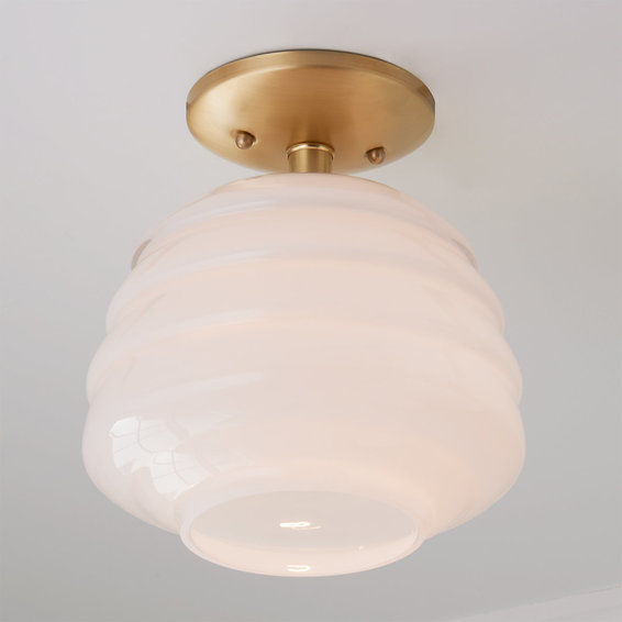Milk Glass Hive Ceiling Light added by Avery Foret