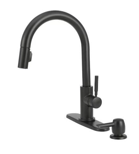 Delta Trask Matte Black Single Handle Pull-down Kitchen Faucet with Sprayer  added by Kristina Blackford