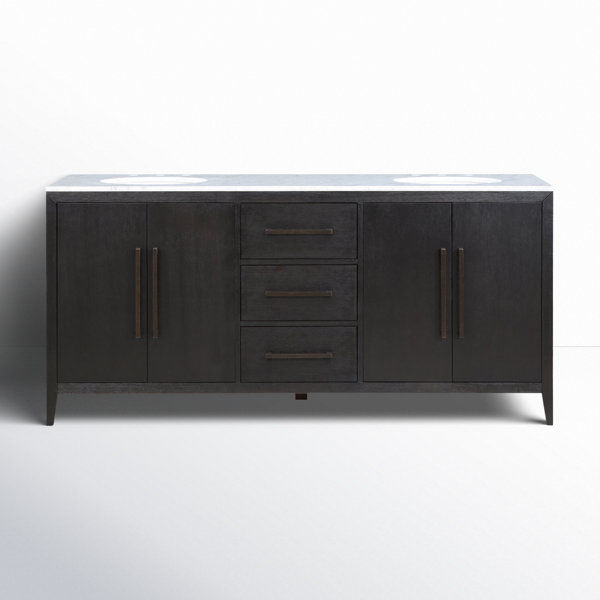 Alsup 72" Double Bathroom Vanity with Marble Top added by Lilian Pepito