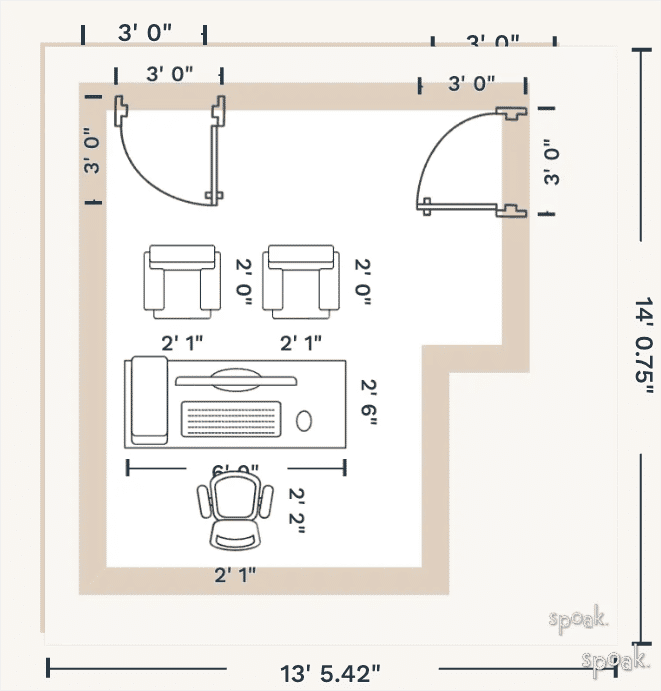 Medium Library Floor Plan designed by Lindsay Broadbent