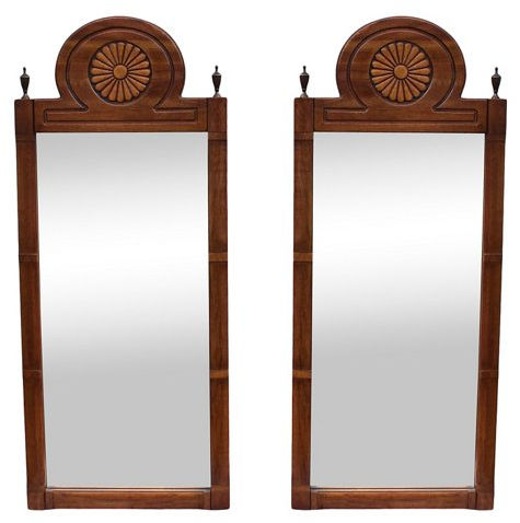 Midcentury Walnut Mirrors, Pair added by Alisha Clark