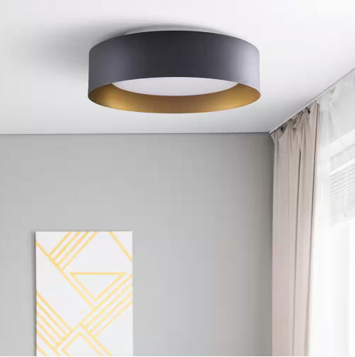 Bromi Design Lynch Black and Gold Flush Mount 15.75" added by Kate Lynn Nemett