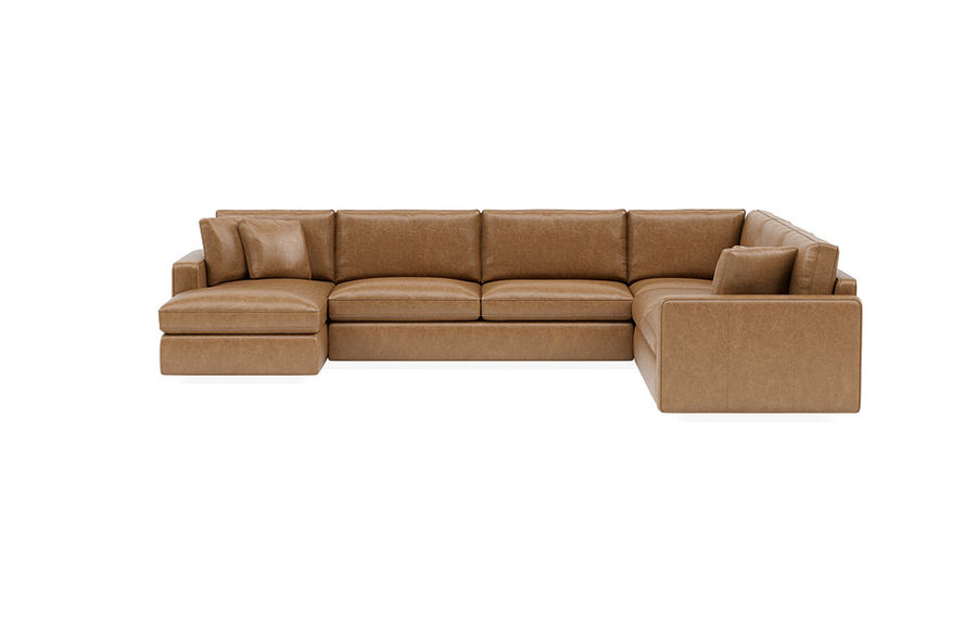 James Leather 4-Piece 5-Seat Corner Chaise Sectional Left added by Jasmine Jackson
