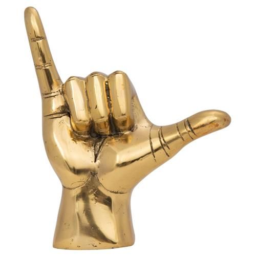 Noir Modern Classic Brass Metal Hawaiian Hand Sculpture added by Caroline Hess