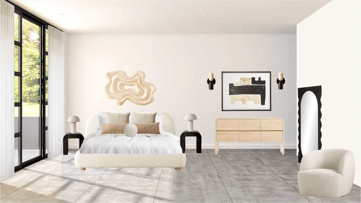 Gray japandi guest bedroom ideas and inspo