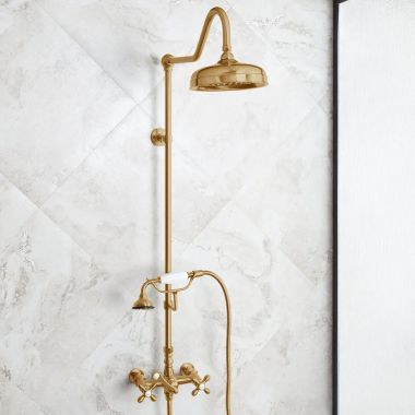 Mason Hill Collection Exposed Cross Handle Shower Set with Handshower added by Saddia Patton