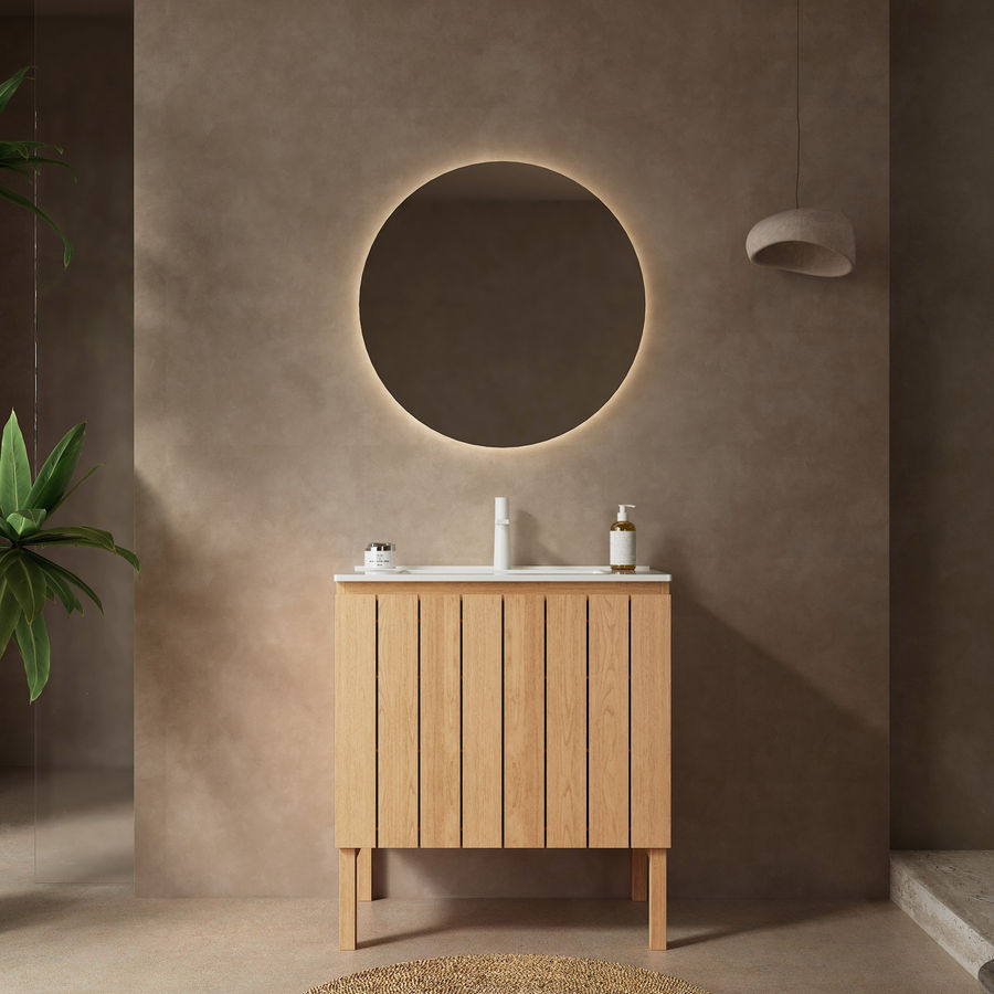 Hokku Designs Bathroom Vanity With Sink, Modern Freestanding Bathroom Storage Cabinet With Double Doors | Wayfair added by Taralynn Lawton