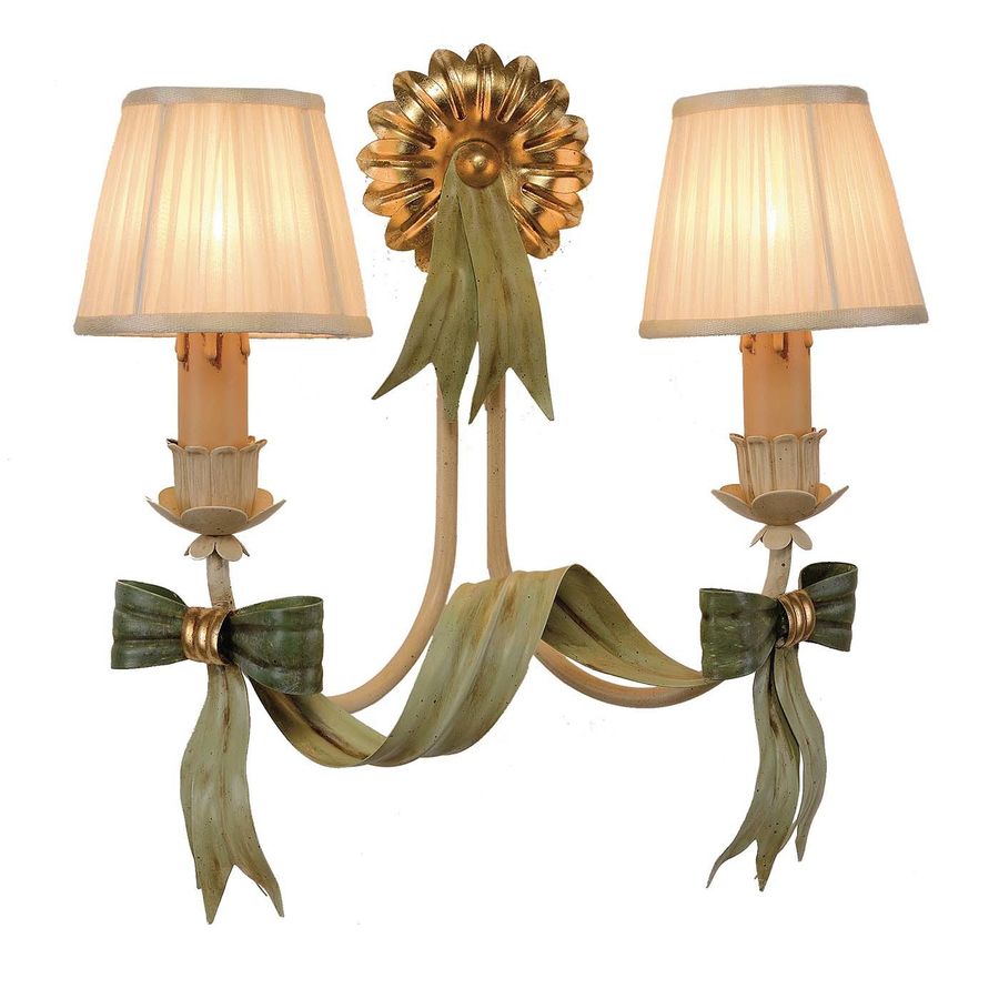 1365 Double Green Bow Metal Sconce Light Fixture added by Grace Marra