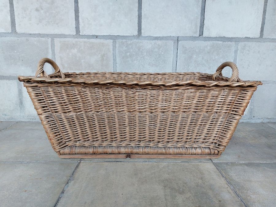 Large French Wicker Laundry Basket French Woven Willow - Etsy added by Gracie Reid