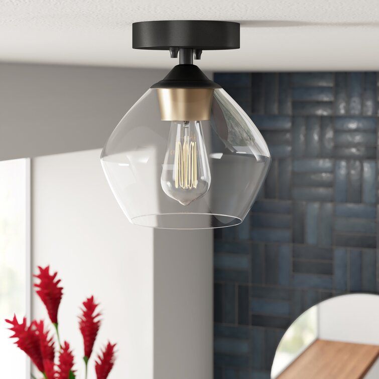 Orhan 1 - Light 8'' Simple Dome Semi Flush Mount added by Spoak Member