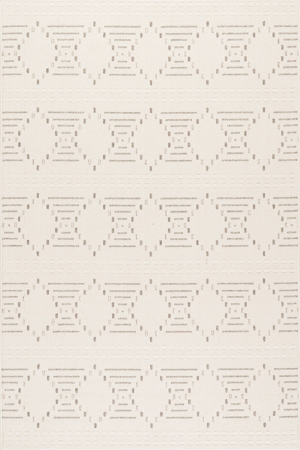 Yareli Hourglass Diamond Indoor/Outdoor Rug | Cream added by Elevated by Elise LLC