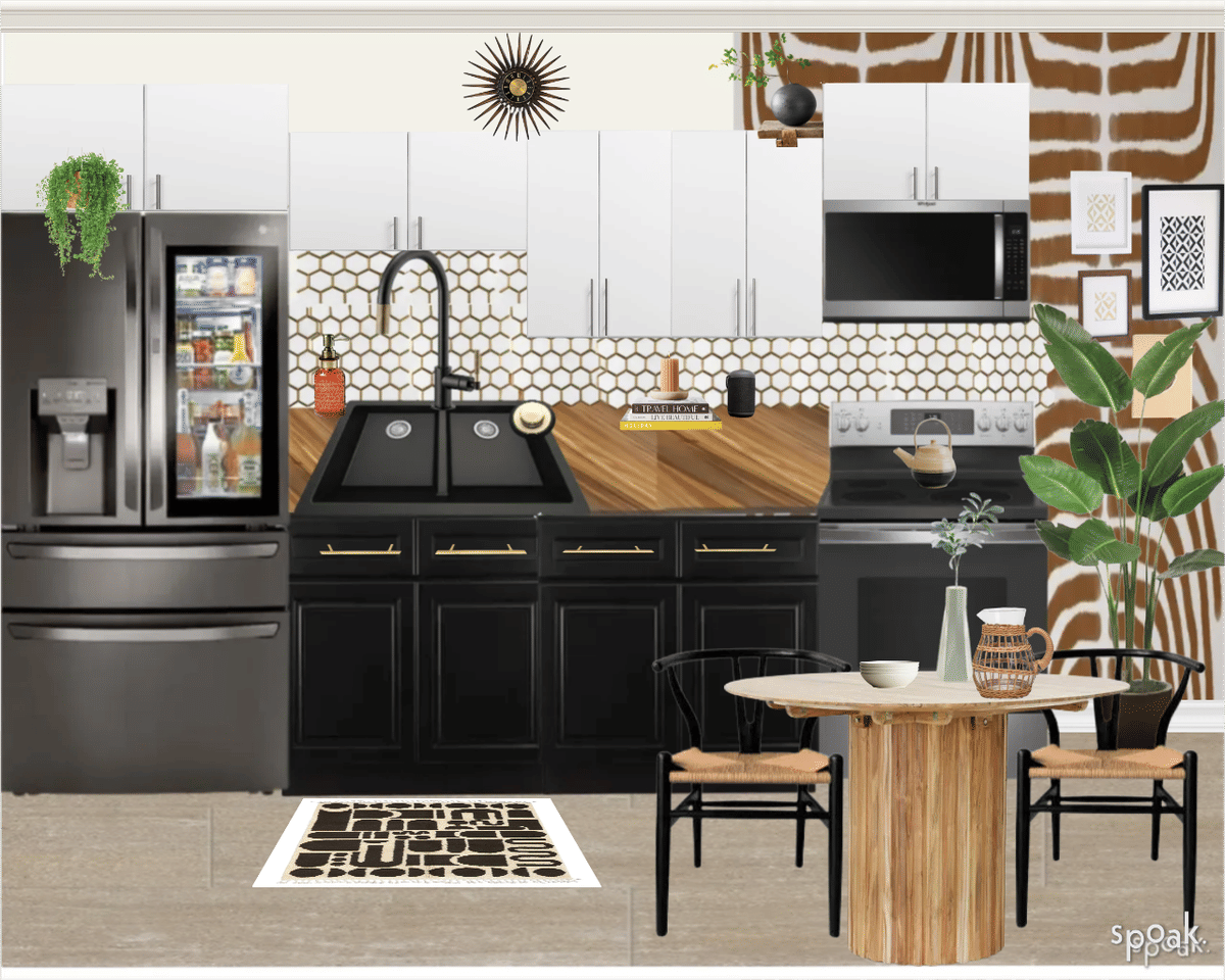 Black Kitchen Inspo designed by Janel Washington