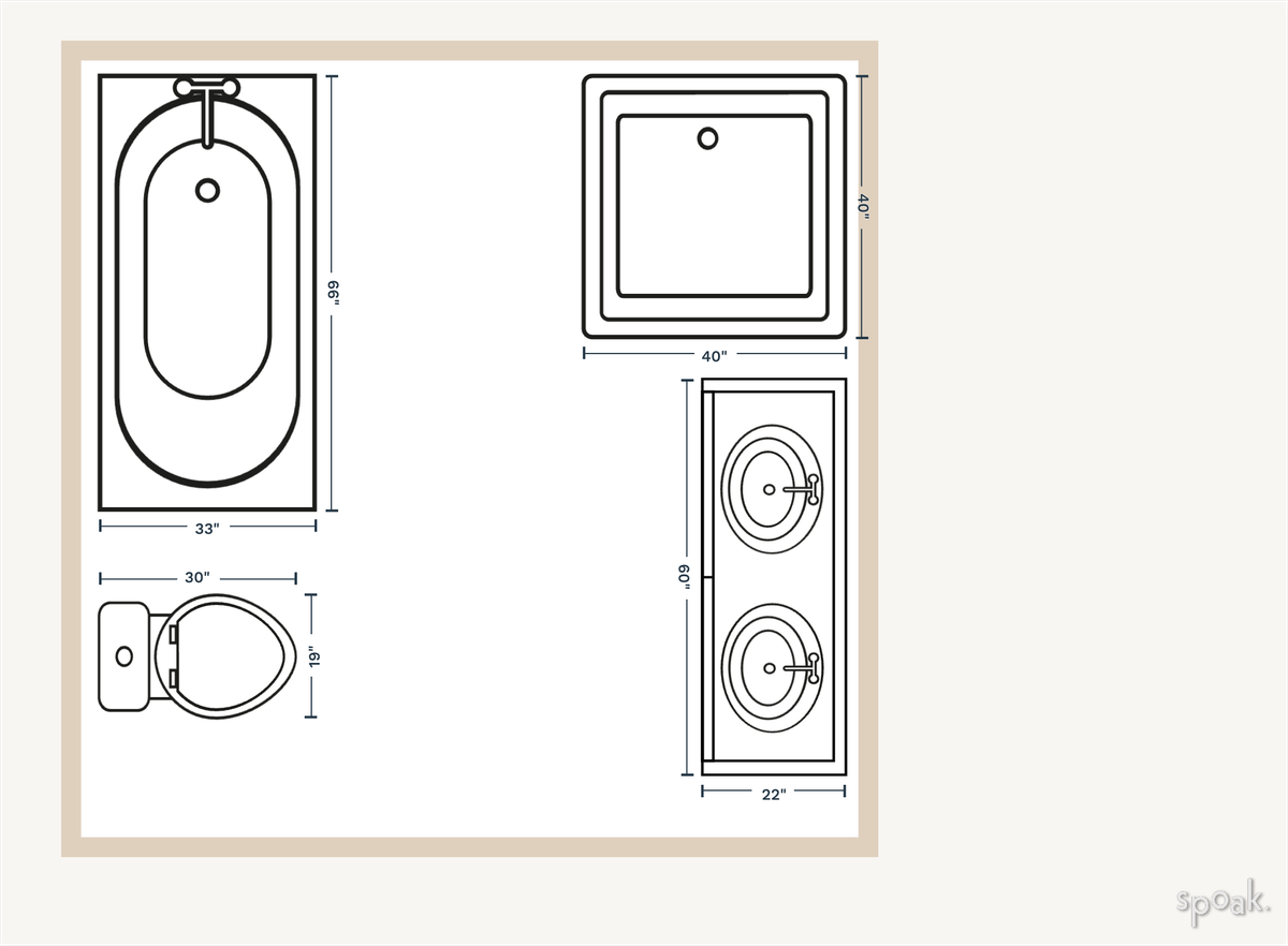 Bathroom Plan designed by Morgan Dowling