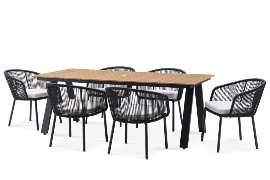 Sorrento Dining Table with 6 Riley Chairs | Castlery added by Samantha Sheridan