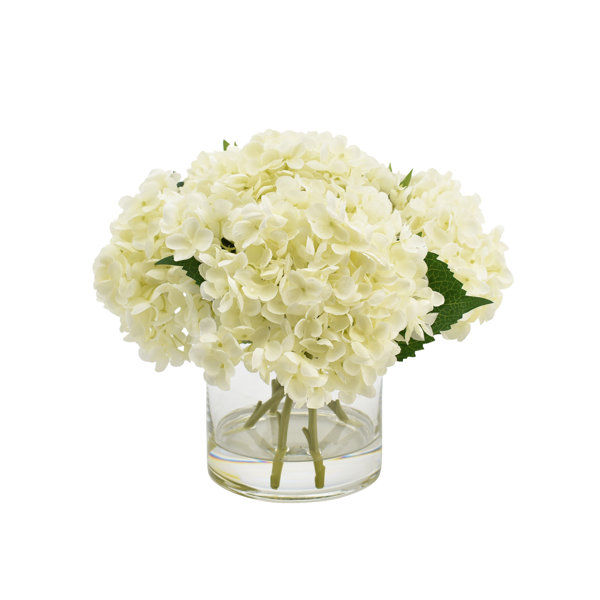 Faux Hydrangea Arrangement in Vase added by Diksha Rathi