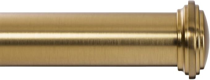 48"-86" Ivilon Window Curtain Rod Decorative End Cap Design, 1 Inch Rod, 28 to 48 Inch. Warm Gold added by Raquel Guerrero