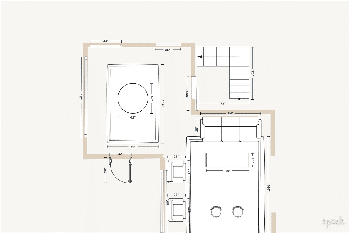 Two Bedroom House Plan designed by Haniya Riaz-Khan