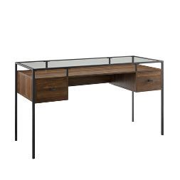 Lamvia Contemporary 2 Tier Glass Top Desk - Saracina Home added by Spoak Member