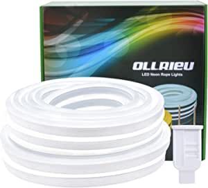 LED Neon Rope Lights 50ft Bright White Outdoor Lighting Waterproof 6000K 110V UL Power Plug-in 1800 Units SMD2835 Indoor Connectable Flexible Decorative Neon Light Strip for Bedroom Patio Deck Kitchen added by Ceann Cherry