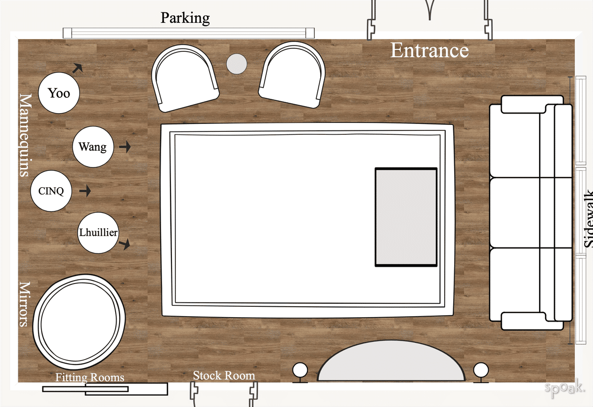 Tv Room Layout designed by Claire Reilly
